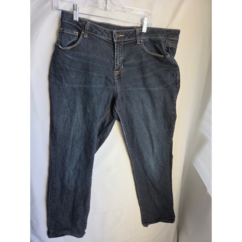 Apt. Straight Leg Jeans Women  Dark Blue Indigo Regular Mid Straight